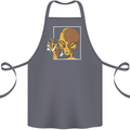 An Alien Smoking Weed Cotton Apron 100% Organic Steel