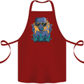 An Alien Smoking Weed Funny Drug Culture Cotton Apron 100% Organic Maroon