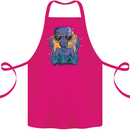 An Alien Smoking Weed Funny Drug Culture Cotton Apron 100% Organic Pink