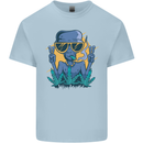 An Alien Smoking Weed Funny Drug Culture Kids T-Shirt Childrens Light Blue