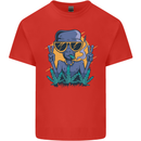 An Alien Smoking Weed Funny Drug Culture Kids T-Shirt Childrens Red