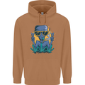 An Alien Smoking Weed Funny Drug Culture Mens 80% Cotton Hoodie Caramel Latte