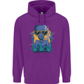 An Alien Smoking Weed Funny Drug Culture Mens 80% Cotton Hoodie Purple