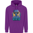 An Alien Smoking Weed Funny Drug Culture Mens 80% Cotton Hoodie Purple