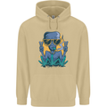 An Alien Smoking Weed Funny Drug Culture Mens 80% Cotton Hoodie Sand