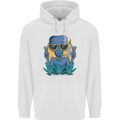 An Alien Smoking Weed Funny Drug Culture Mens 80% Cotton Hoodie White