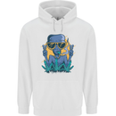An Alien Smoking Weed Funny Drug Culture Mens 80% Cotton Hoodie White