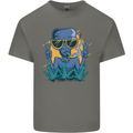 An Alien Smoking Weed Funny Drug Culture Mens Cotton T-Shirt Tee Top Charcoal