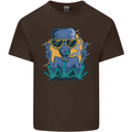 An Alien Smoking Weed Funny Drug Culture Mens Cotton T-Shirt Tee Top Dark Chocolate