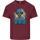 An Alien Smoking Weed Funny Drug Culture Mens Cotton T-Shirt Tee Top Maroon