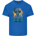 An Alien Smoking Weed Funny Drug Culture Mens Cotton T-Shirt Tee Top Royal Blue