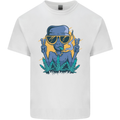 An Alien Smoking Weed Funny Drug Culture Mens Cotton T-Shirt Tee Top White