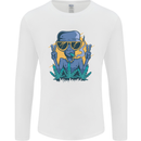 An Alien Smoking Weed Funny Drug Culture Mens Long Sleeve T-Shirt White