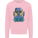 An Alien Smoking Weed Funny Drug Culture Mens Sweatshirt Jumper Light Pink