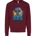 An Alien Smoking Weed Funny Drug Culture Mens Sweatshirt Jumper Maroon