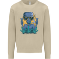 An Alien Smoking Weed Funny Drug Culture Mens Sweatshirt Jumper Sand
