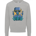 An Alien Smoking Weed Funny Drug Culture Mens Sweatshirt Jumper Sports Grey