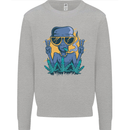 An Alien Smoking Weed Funny Drug Culture Mens Sweatshirt Jumper Sports Grey