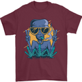 An Alien Smoking Weed Funny Drug Culture Mens T-Shirt Cotton Gildan Maroon