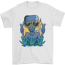 An Alien Smoking Weed Funny Drug Culture Mens T-Shirt Cotton Gildan White