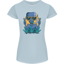 An Alien Smoking Weed Funny Drug Culture Womens Petite Cut T-Shirt Light Blue