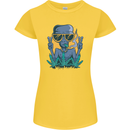 An Alien Smoking Weed Funny Drug Culture Womens Petite Cut T-Shirt Yellow
