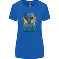 An Alien Smoking Weed Funny Drug Culture Womens Wider Cut T-Shirt Royal Blue