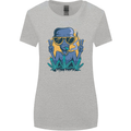 An Alien Smoking Weed Funny Drug Culture Womens Wider Cut T-Shirt Sports Grey