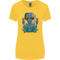 An Alien Smoking Weed Funny Drug Culture Womens Wider Cut T-Shirt Yellow