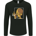 An Alien Smoking Weed Mens Long Sleeve T-Shirt Black