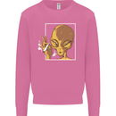 An Alien Smoking Weed Mens Sweatshirt Jumper Azalea