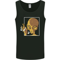 An Alien Smoking Weed Mens Vest Tank Top Black