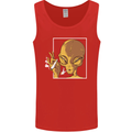 An Alien Smoking Weed Mens Vest Tank Top Red