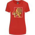An Alien Smoking Weed Womens Wider Cut T-Shirt Red