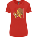 An Alien Smoking Weed Womens Wider Cut T-Shirt Red