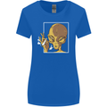 An Alien Smoking Weed Womens Wider Cut T-Shirt Royal Blue