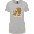 An Alien Smoking Weed Womens Wider Cut T-Shirt Sports Grey