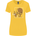 An Alien Smoking Weed Womens Wider Cut T-Shirt Yellow