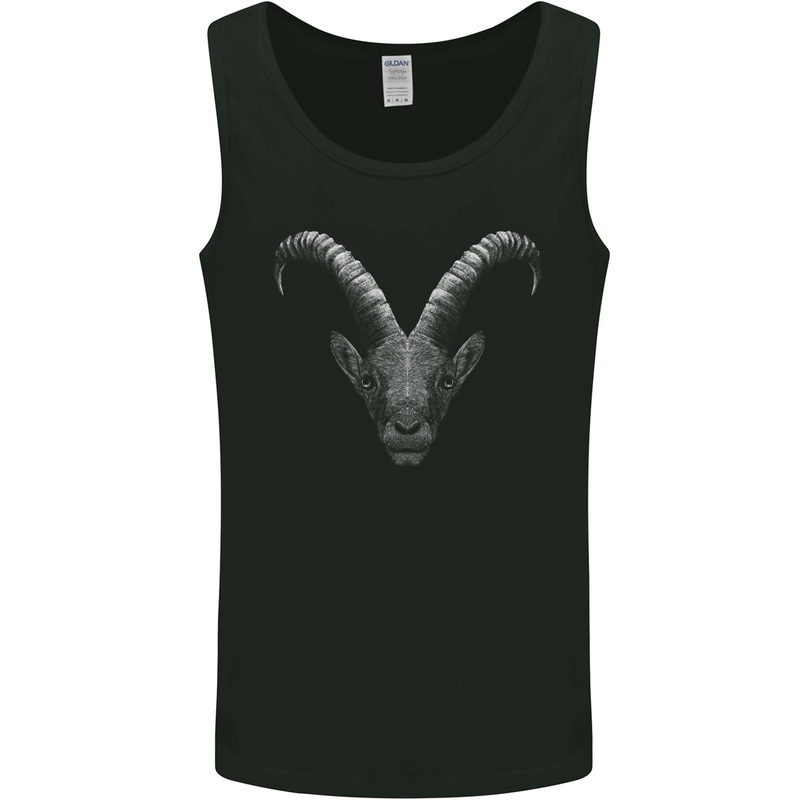 An Alpine Goat Mens Vest Tank Top Black