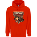 An American Original Hotrod Childrens Kids Hoodie Bright Red