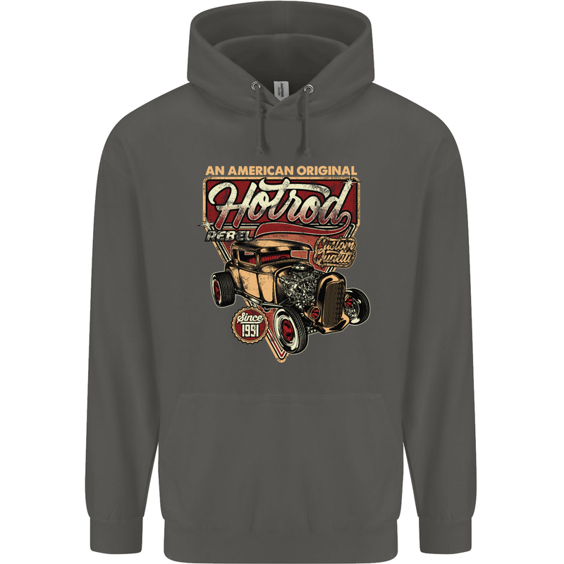 An American Original Hotrod Childrens Kids Hoodie Storm Grey