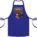 An American Original Hotrod Cotton Apron 100% Organic Royal Blue