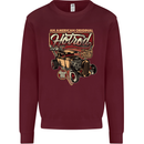 An American Original Hotrod Kids Sweatshirt Jumper Maroon