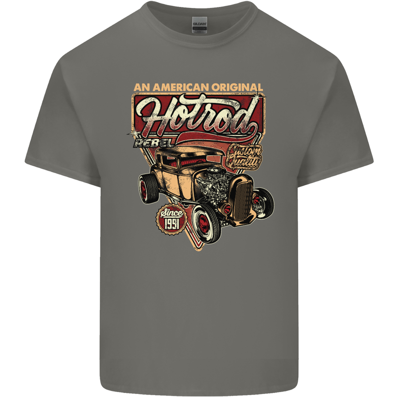 An American Original Hotrod Kids T-Shirt Childrens Charcoal