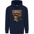 An American Original Hotrod Mens 80% Cotton Hoodie Navy Blue