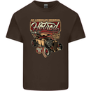 An American Original Hotrod Mens Cotton T-Shirt Tee Top Dark Chocolate