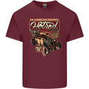 An American Original Hotrod Mens Cotton T-Shirt Tee Top Maroon