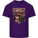 An American Original Hotrod Mens Cotton T-Shirt Tee Top Purple