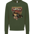 An American Original Hotrod Mens Sweatshirt Jumper Forest Green
