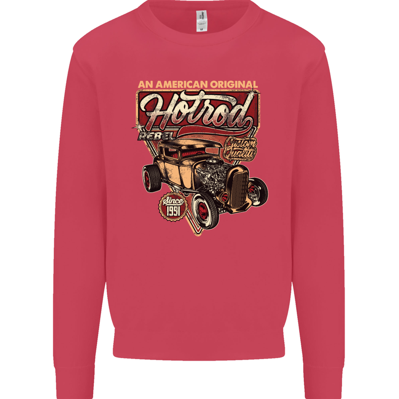 An American Original Hotrod Mens Sweatshirt Jumper Heliconia